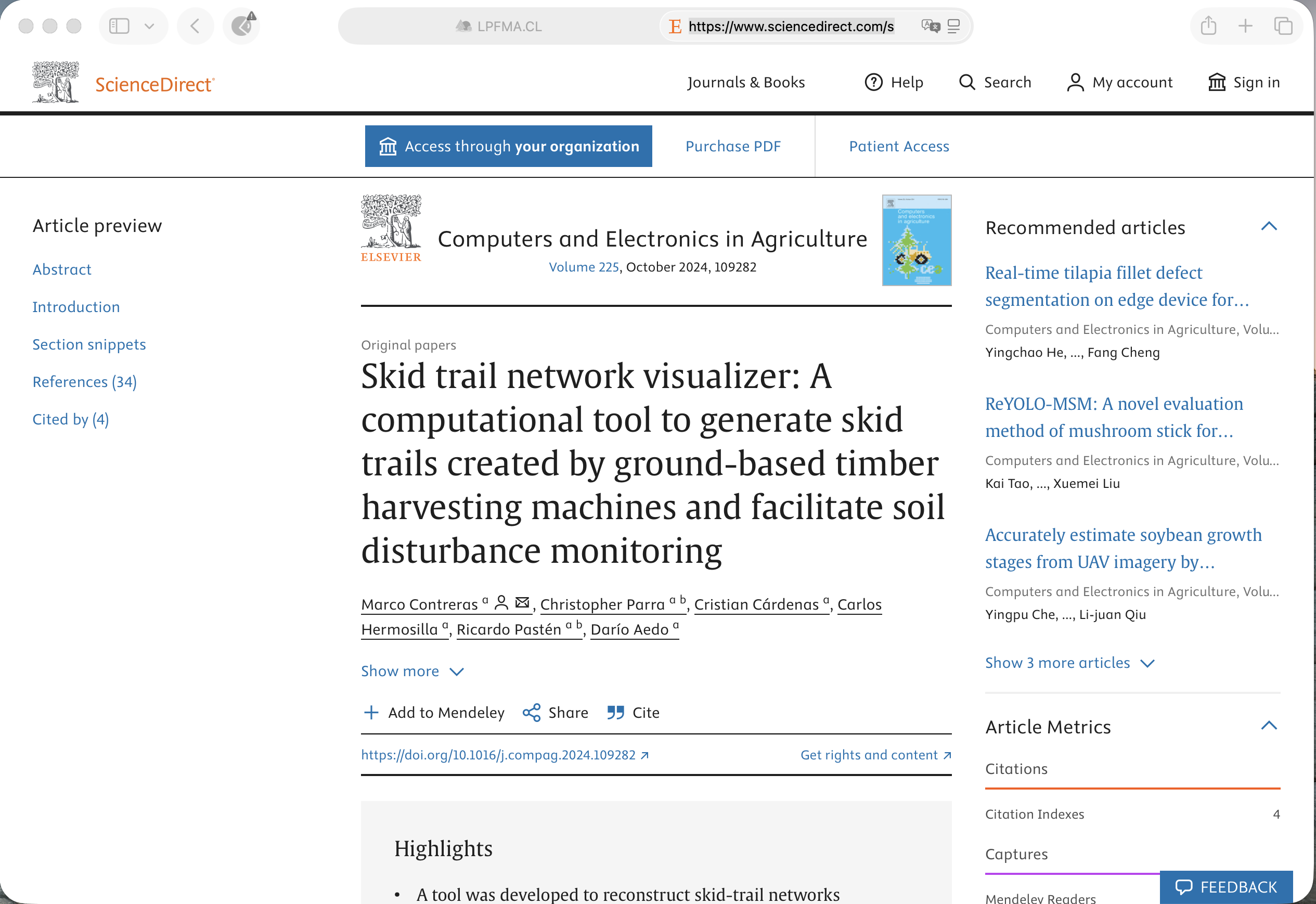 Skid trail network visualizer: A computational tool to generate skid trails created by ground-based timber harvesting machines and facilitate soil disturbance monitoring